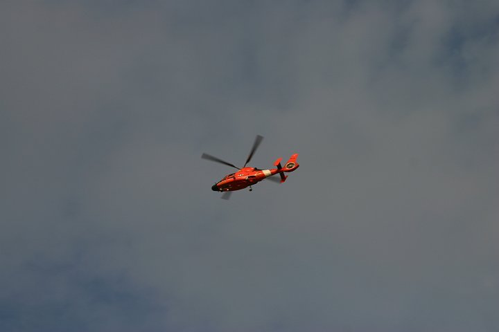 CRW_8429_JFR.JPG - We have seen a ton of US coast guard helicopters (shown here) and Military choppers flying overhead (not shown here but they normally fly in groups of 5 or 6 and are really impressive to see)